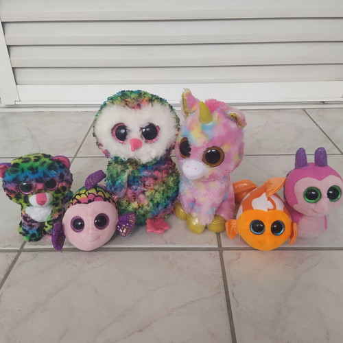Ty Beanie Boos plush set of 6 like new