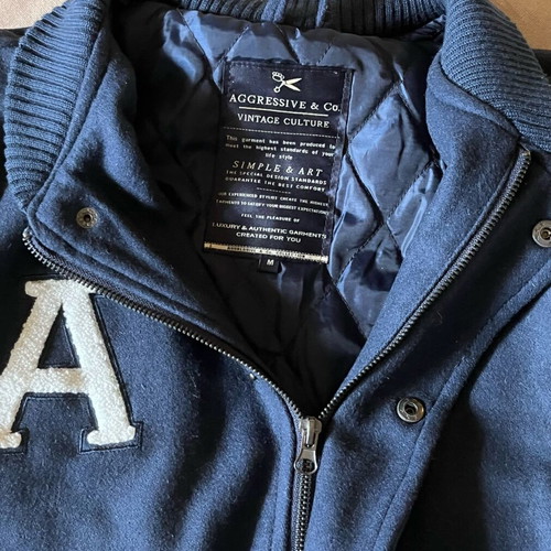 Aggressive & Co Vintage Culture varsity jacket like new, size M