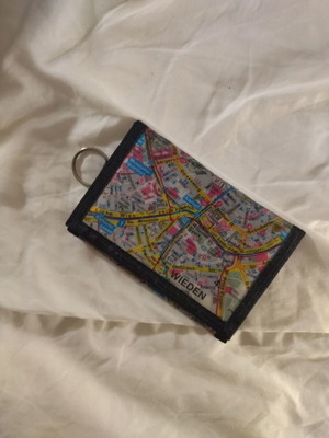 Wallet with Vienna map like new, black and multicolored