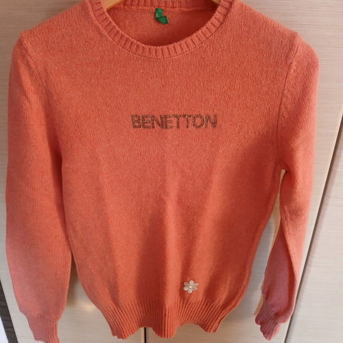 Benetton pullover used, pink, size S