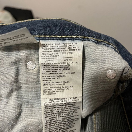 Levi's 511 men blue jeans pants used, size W32 L32, blue