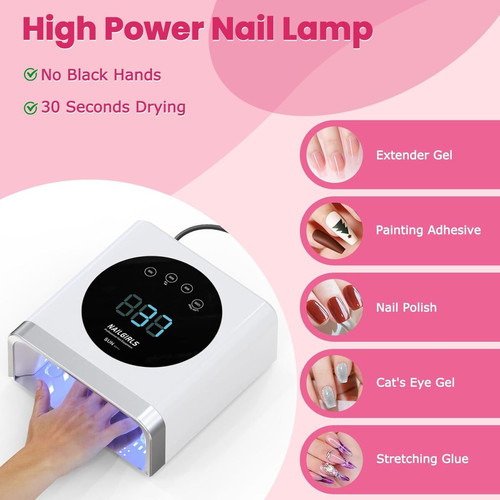 NAILGIRLS UV/LED Nail Lamp 150W with LCD Display and Sensor