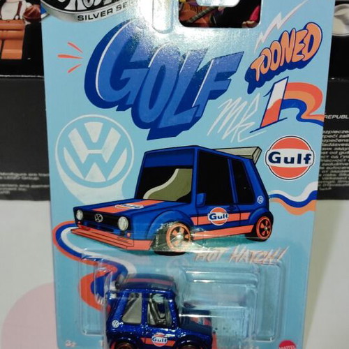 Hot Wheels 2025 Tooned *GULF* Silver Series Volkswagen Golf MK1 new