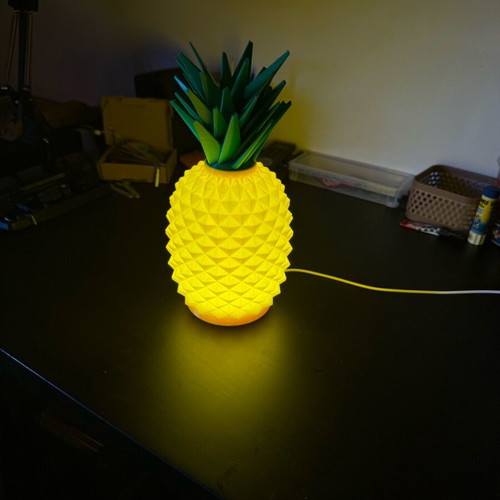 Pineapple led lamp new, 3D printed, made in Greece