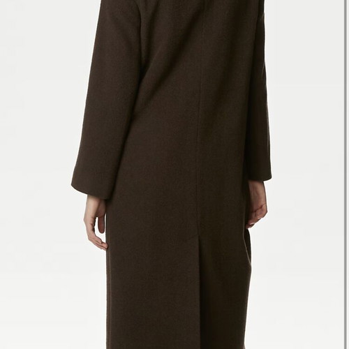 Autograph long coat brown new, size UK 14