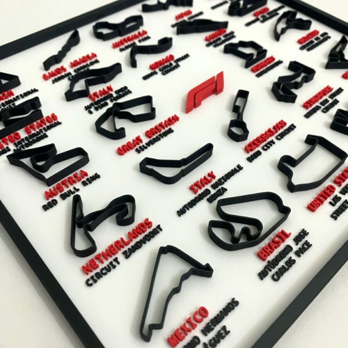 Formula 1 3D board new with tracks and locations