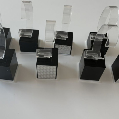 Watch and bracelet display stands used, pack of 8 with black base