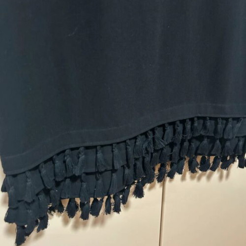 Zara black dress with fringes like new