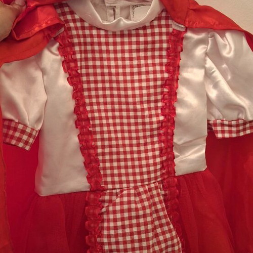 Carnival costume Red Riding Hood checked baby like new
