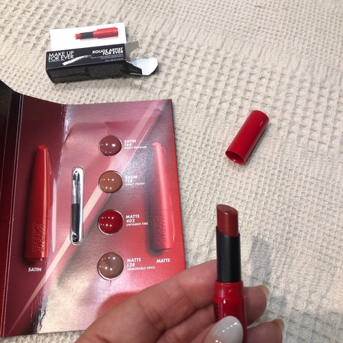 Make up for Ever red lipstick travel and 4 nude samples new