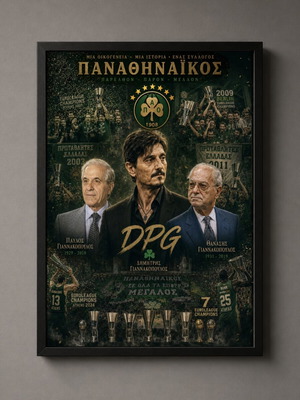 Panathinaikos BC framed poster 30x40 cm new