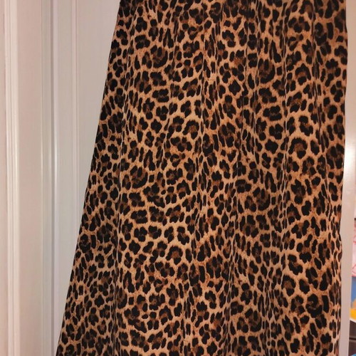 Leopard midi skirt new by Celestino, beige and brown