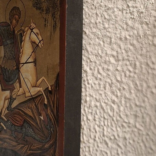 Wooden Saint George Icon used