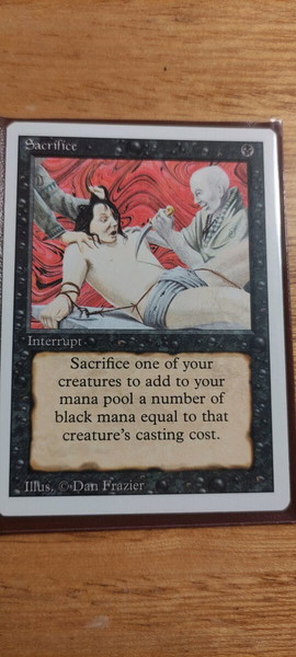 Sacrifice. Revised. Magic the Gathering