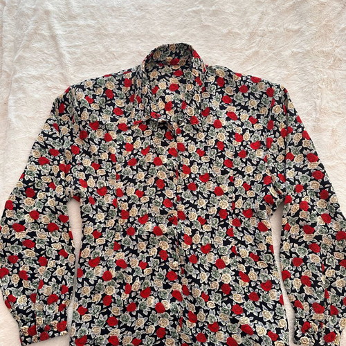 Vintage women's shirt like new, size L, black and red