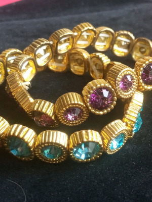 Δύο βραχιόλια faux bijoux vintage σε σαν καινούργιο
