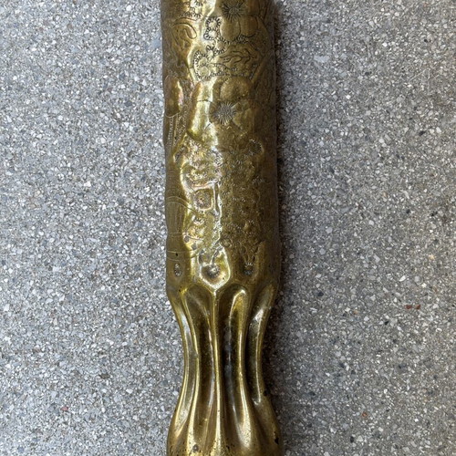 Brass Artillery Shell Decorative Vase 1936 Used