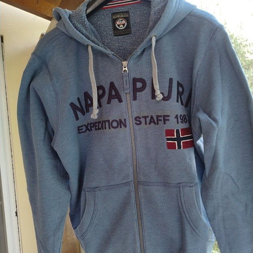 Napapijri full-zip hoodie medium μεταχειρισμένη, μπλε βαμβακερό