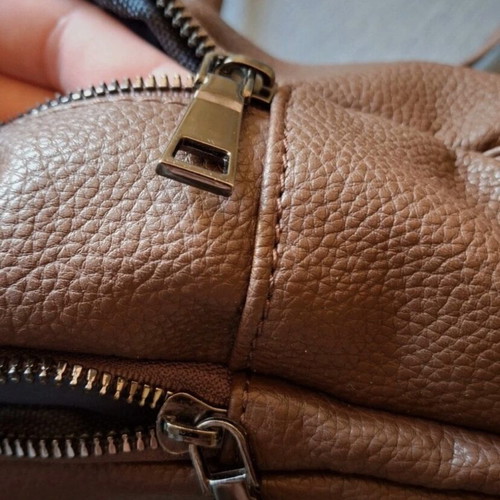 Brown faux leather backpack bag like new