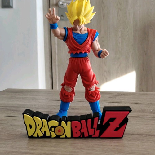 Collectible Goku Super Saiyan 3D Print Figure with Custom Base new
