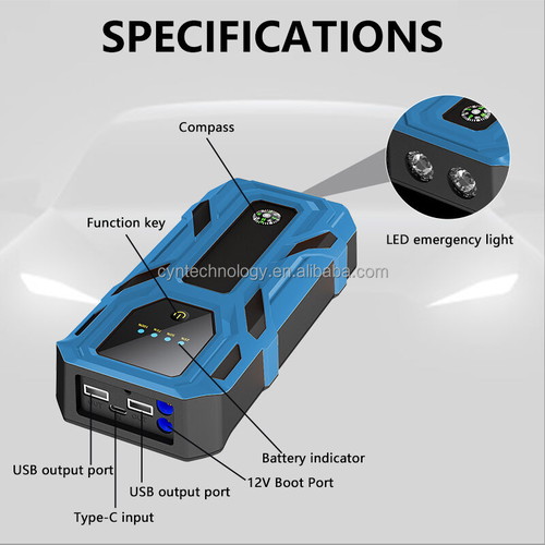 Jump Starter battery charger new with power bank and LED flashlight