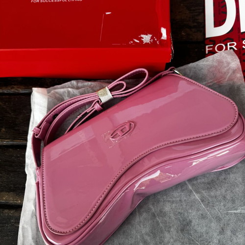 Diesel shoulder bag pink patent new authentic