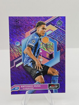 Antonio Nusa Rookie Purple Shimmer Refractor 2022-23 Topps Finest κάρτα σαν καινούργιο