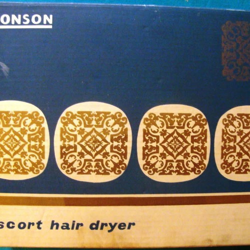 Ronson Escort Hair Dryer Vintage 1960s Unused With Original Box