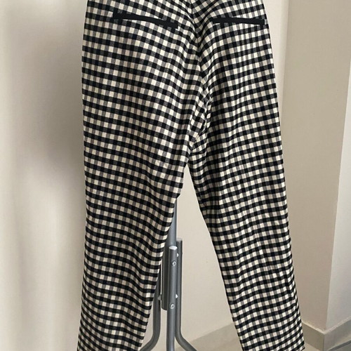 Black and white gingham check trousers River Island size S like new