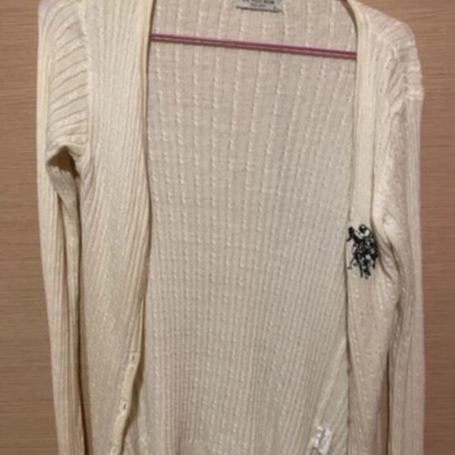 US Polo Assn cardigan small, used, white