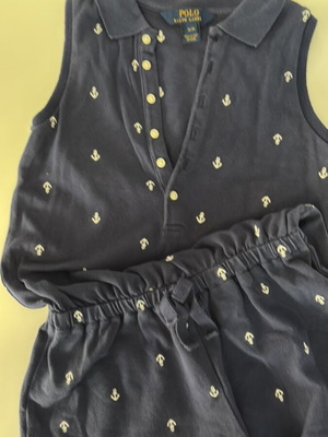 Jumpsuit Ralph Lauren 7 years like new, dark blue with white anchors