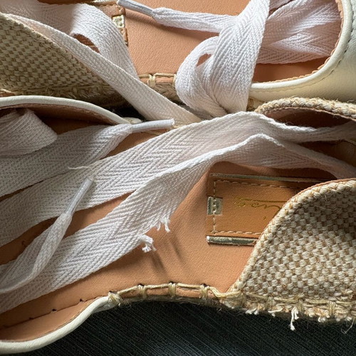 Melissa espadrilles used, leather, white, size 37