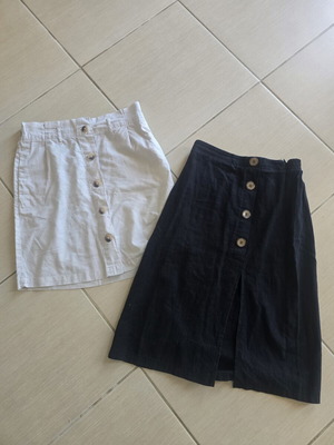 Set of 2 skirts with buttons Esmara like new, black and beige