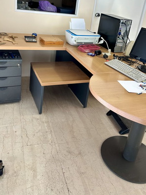 SATO professional office desk set like new, 5 pieces