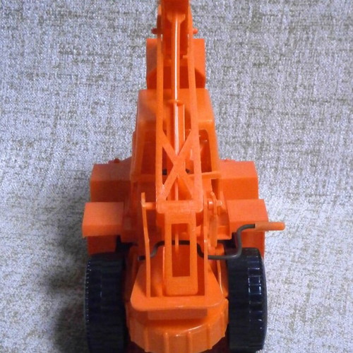 Plastic vintage excavator new rare functional toy