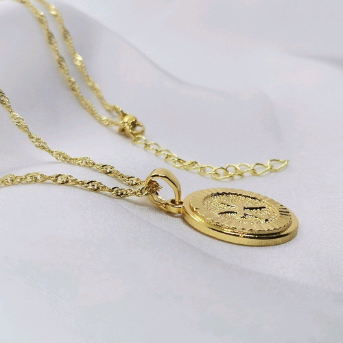 Pisces Zodiac Necklace 18K Gold Plated New