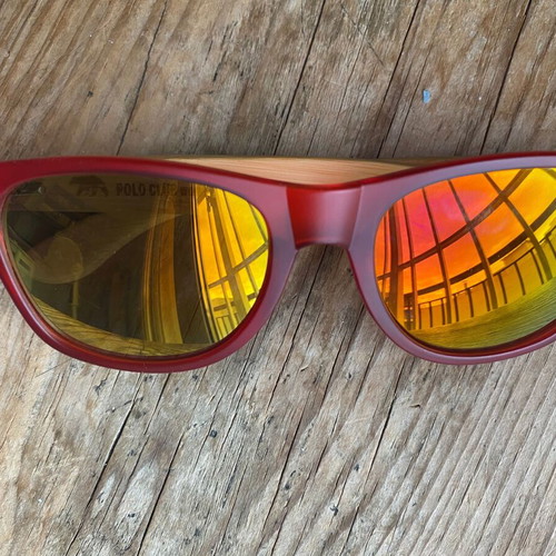 Polo Club Wood Limited Edition sunglasses like new, unisex, red