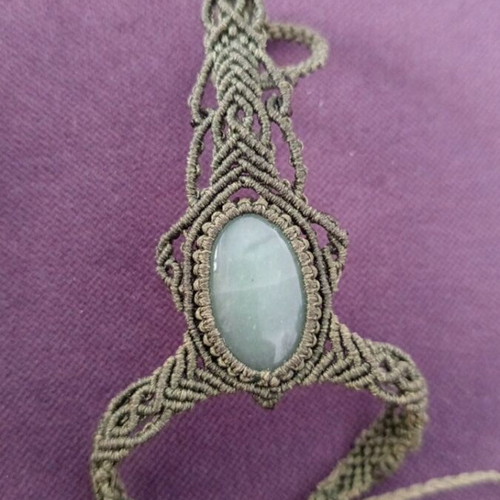 Handmade bracelet with natural aventurine stone and energy crystal