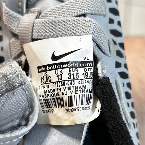 Nike football sports shoes used, size 31.5, gray and blue