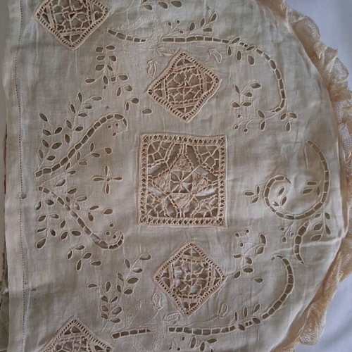 Lesviako early 20th century lace pillow cover, like new