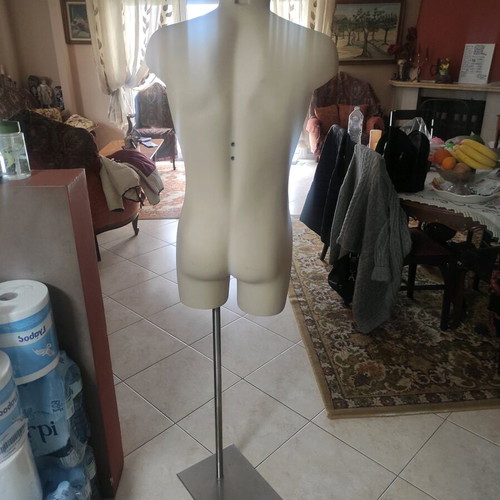 Professional male bust like new with inox base