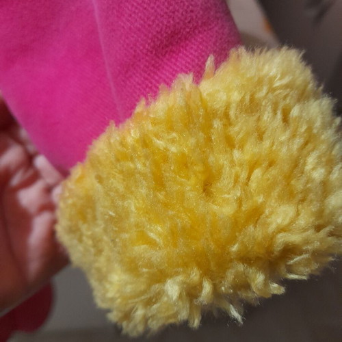 Agatha Ruiz De La Prada girls' coat like new, size 8, fuchsia with mustard