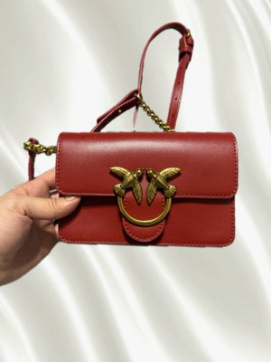 Pinko Love Bag Mini τσάντα ώμου σαν καινούργια, κόκκινη