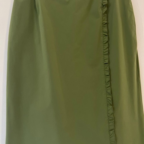 In Wear midi pencil skirt with ruffle detail, green