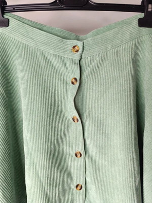 Sage Green Button Corduroy Skirt like new, size XXL
