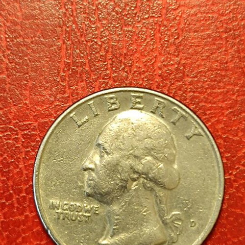 USA 1/4 Dollar 1985 D used with error no reeded edge