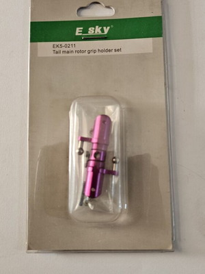 E-Sky EK5-0211 Tail Main Rotor Grip Holder Set metal purple NOS