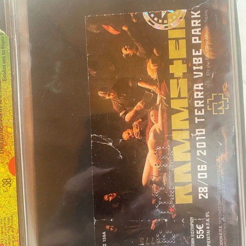 Rammstein concert ticket used, without stub