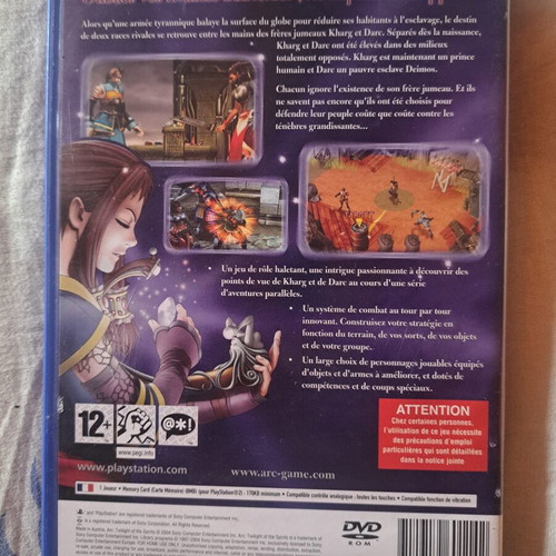 Arc the Lad Twilight of the Spirits PAL PS2 French like new