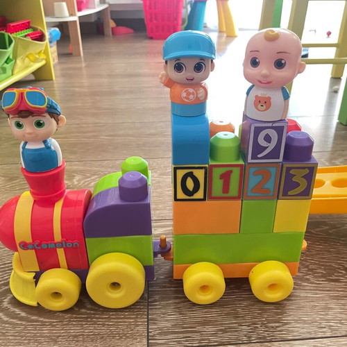 Cocomelon Train and Building Blocks Set like new